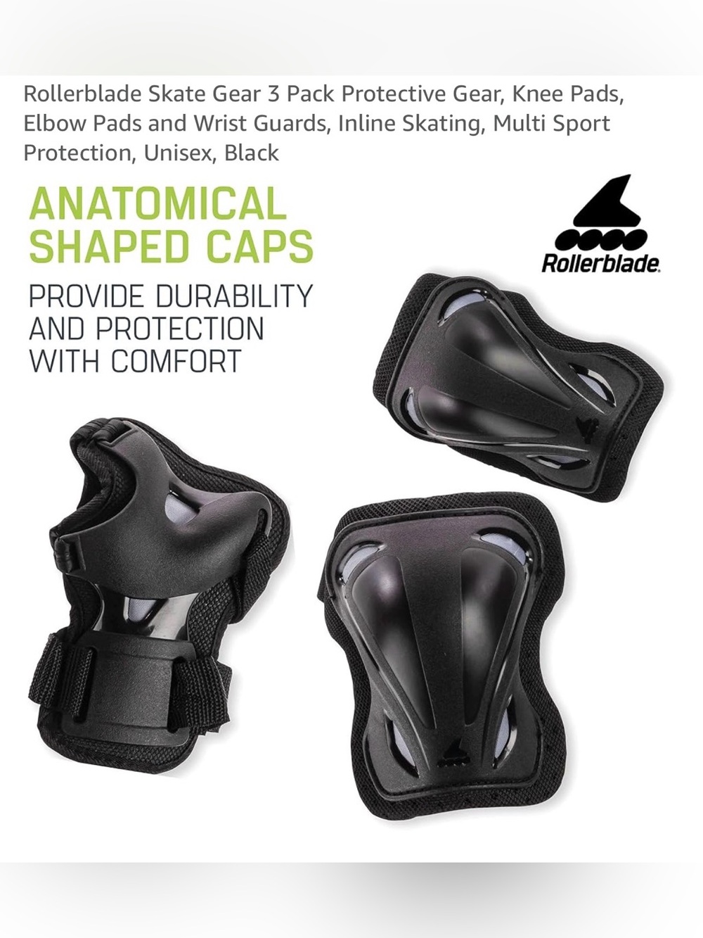 Rollerblade Skate Gear 3 Pack full Protective Gear unisex medium